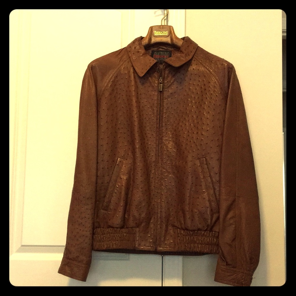 Couture Bernini Men’s Ostrich Leather Jacket